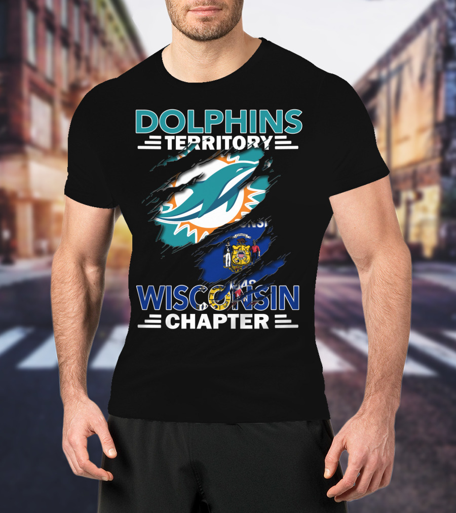 Dolphins Territory Wisconsin Chapter Miami Dolphins Fan Club T-Shirt