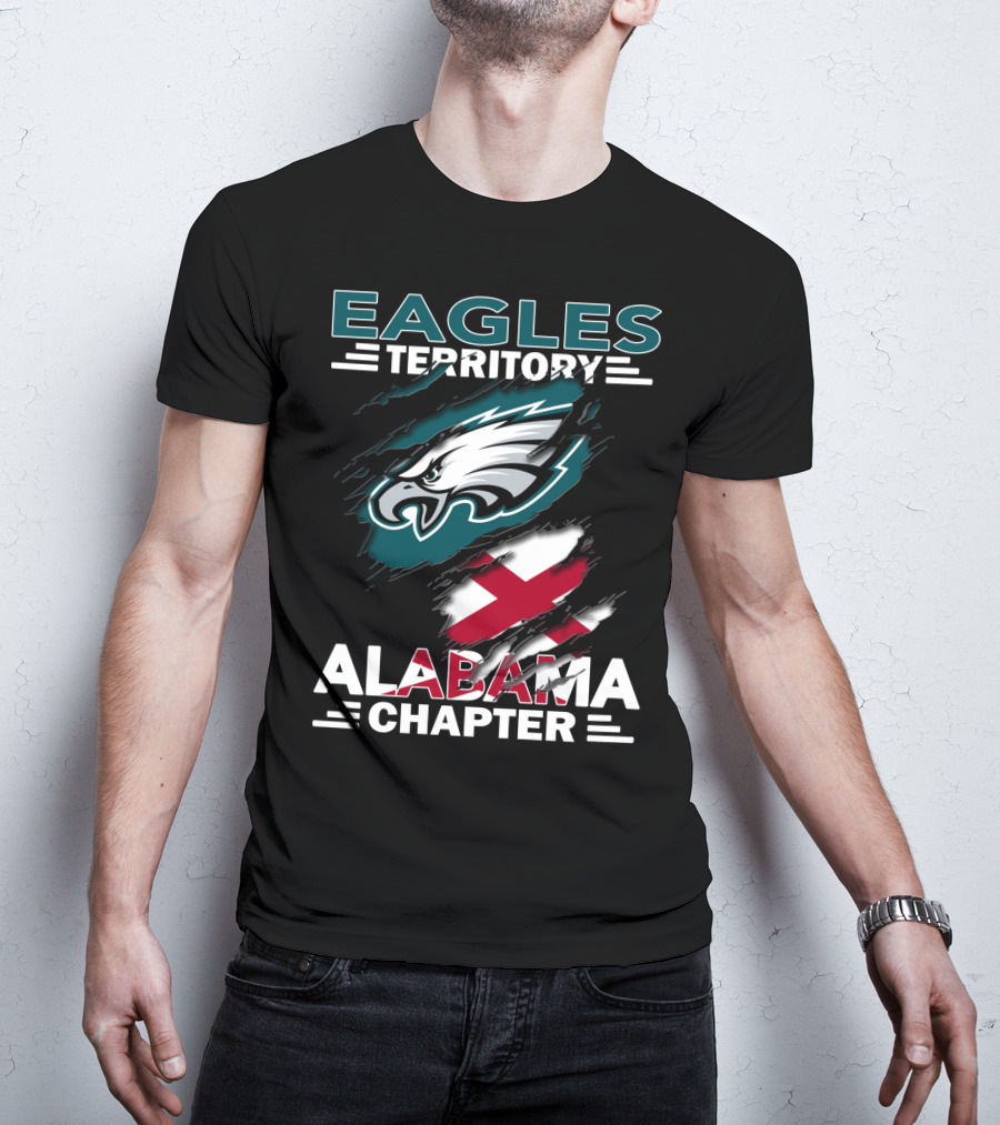 Eagles Territory Alabama Chapter Ripped Flag T-Shirt