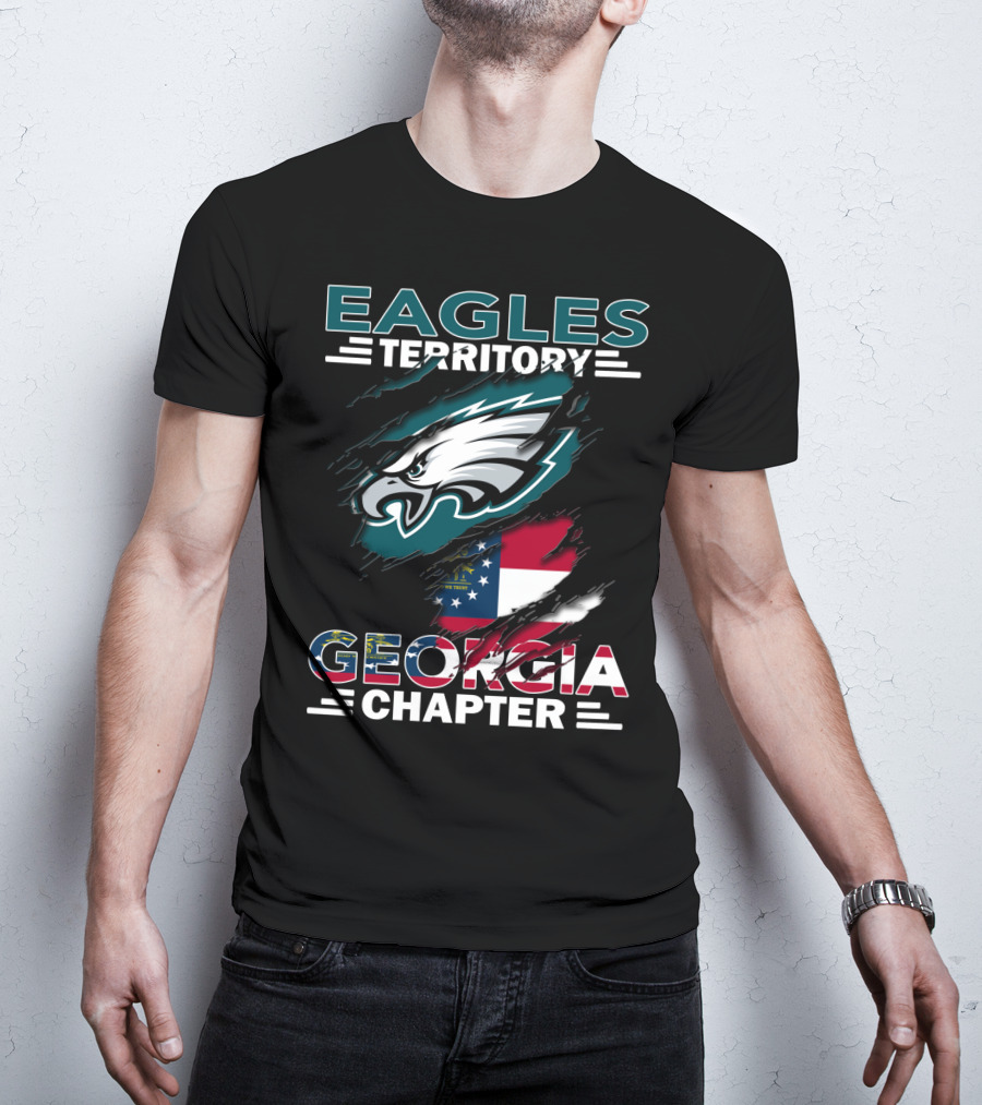 Eagles Territory Georgia Chapter Flag Featuring Team Logo T-Shirt