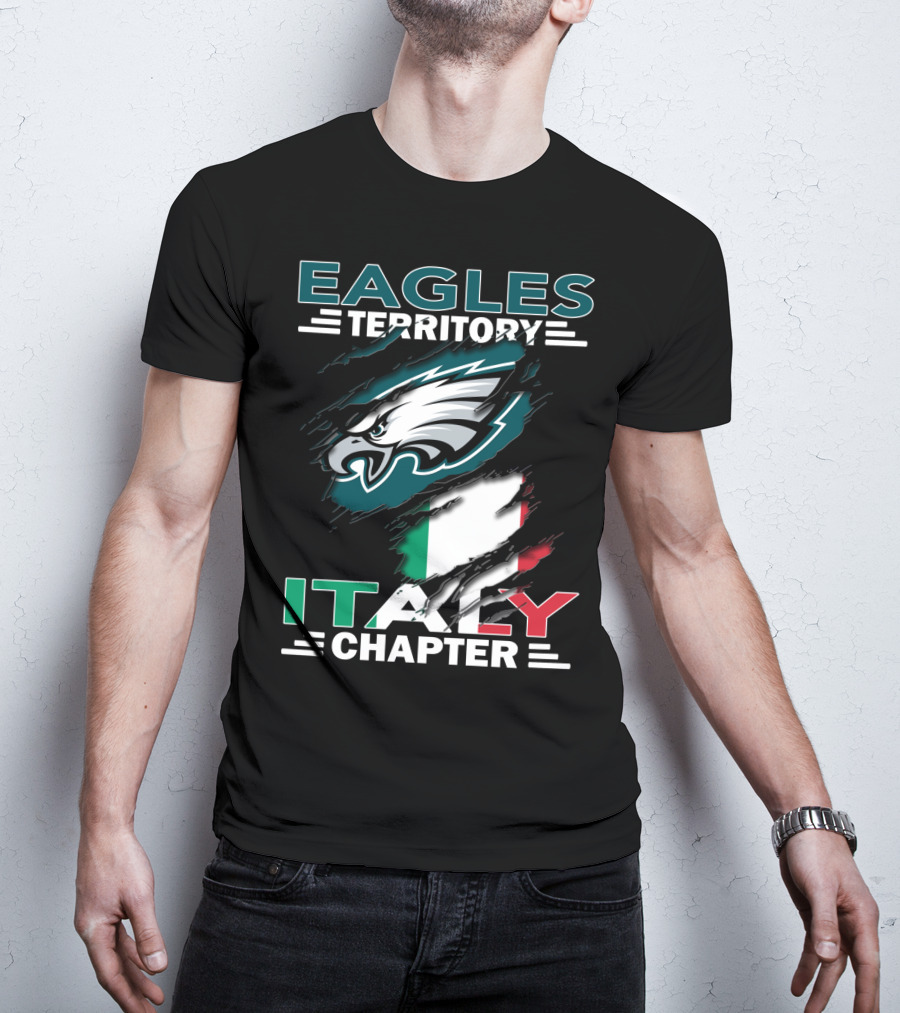Eagles Territory Italy Chapter Philadelphia Flag T-Shirt