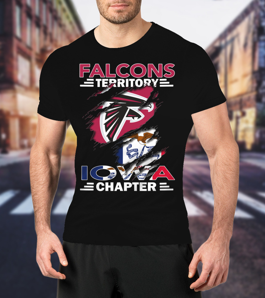 Falcons Territory Iowa Chapter Flag T-Shirt