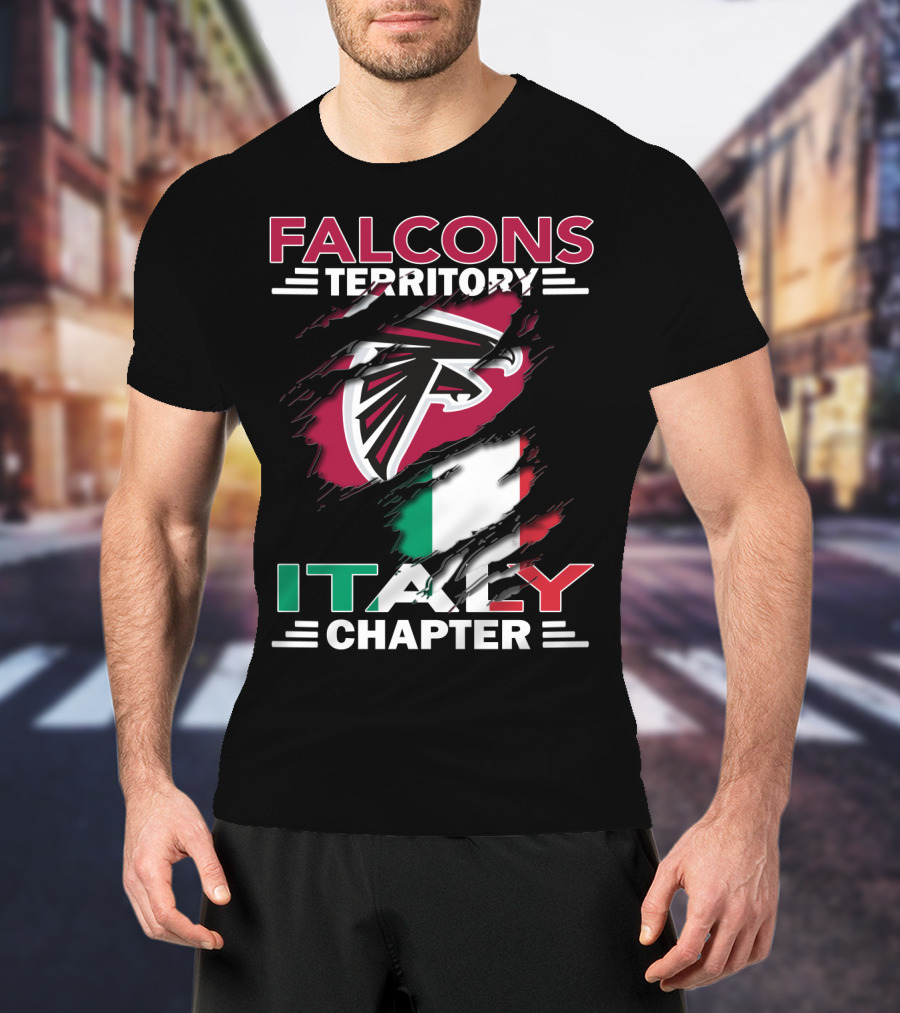 Falcons Territory Italy Chapter Atlanta Italy Flag T-Shirt