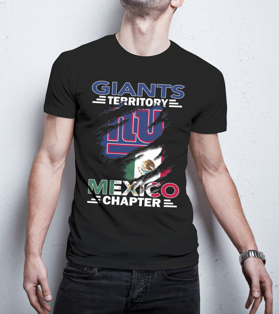 Giants Territory NY Logo Mexico Chapter Flag T-Shirt