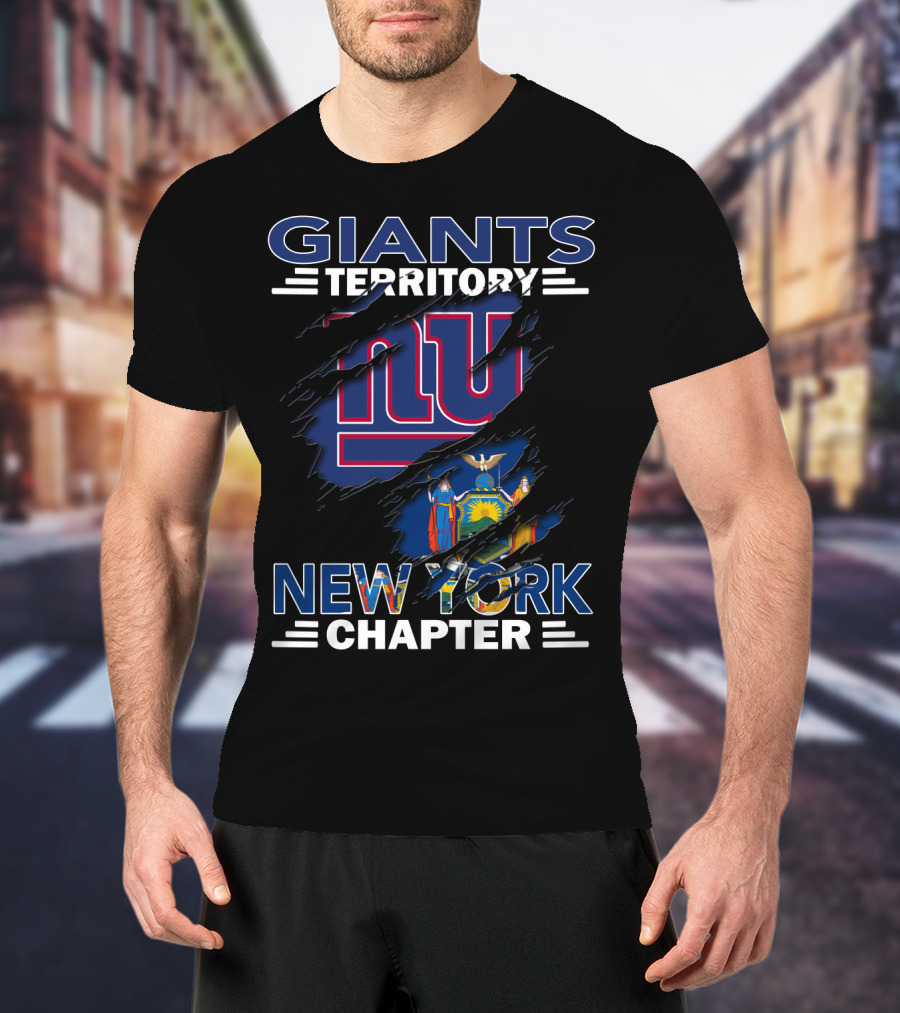 Giants Territory New York Chapter NY Logo Flag T-Shirt