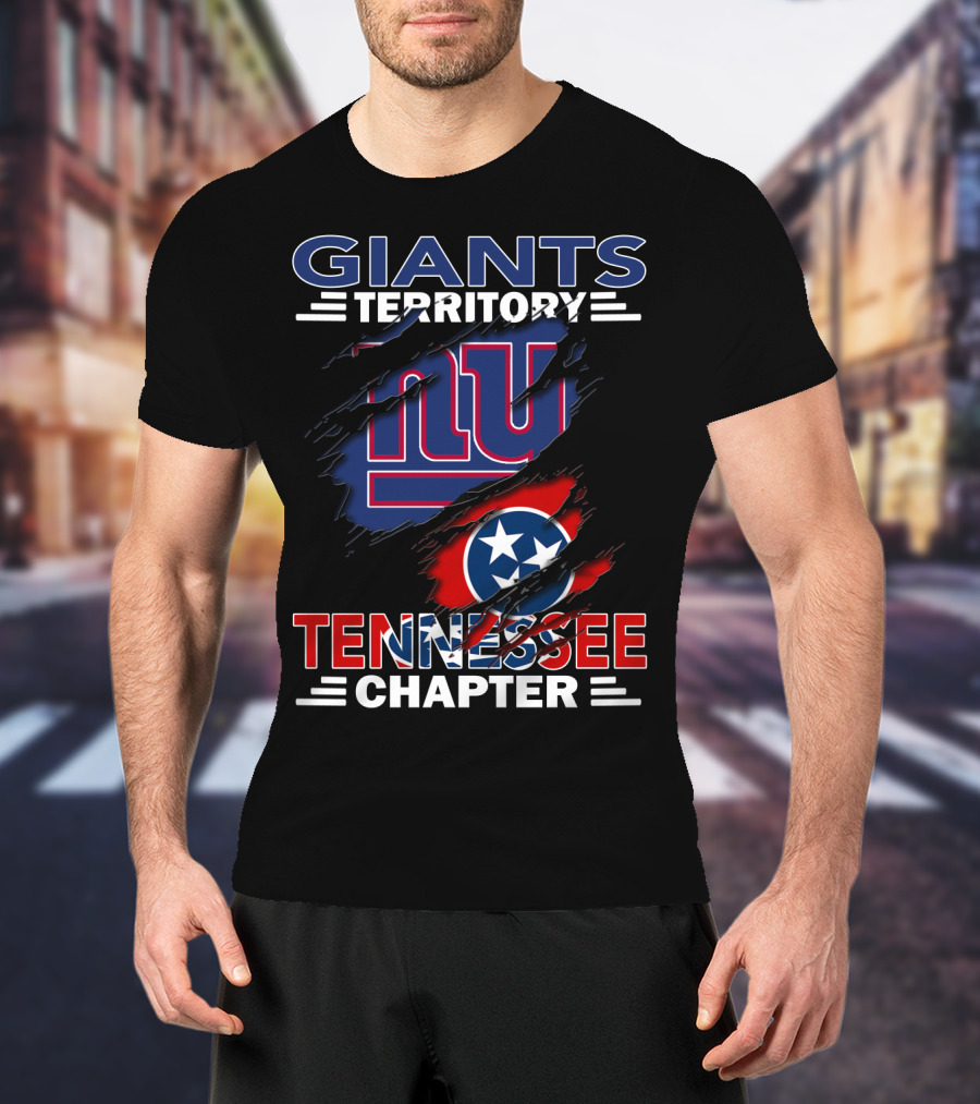 Giants Territory Tennessee Chapter NY Giants Tennessee Flag T-Shirt