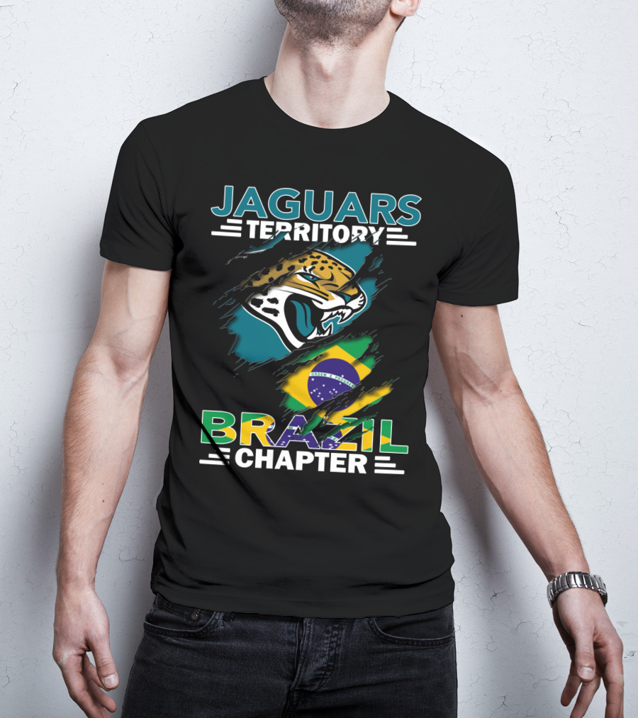 Jaguars Territory Brazil Chapter Jaguars Logo Brazil Flag T-Shirt