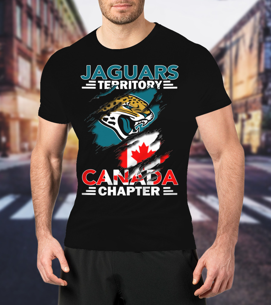 Jaguars Territory Canada Chapter With Jaguar And Canadian Flag Elements T-Shirt