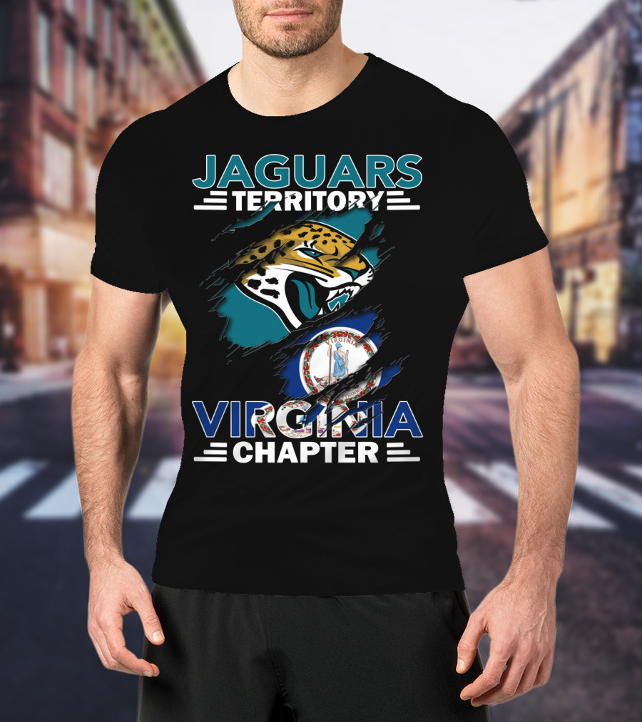 Jaguars Territory Virginia Chapter Logo With State Flag Elements T-Shirt