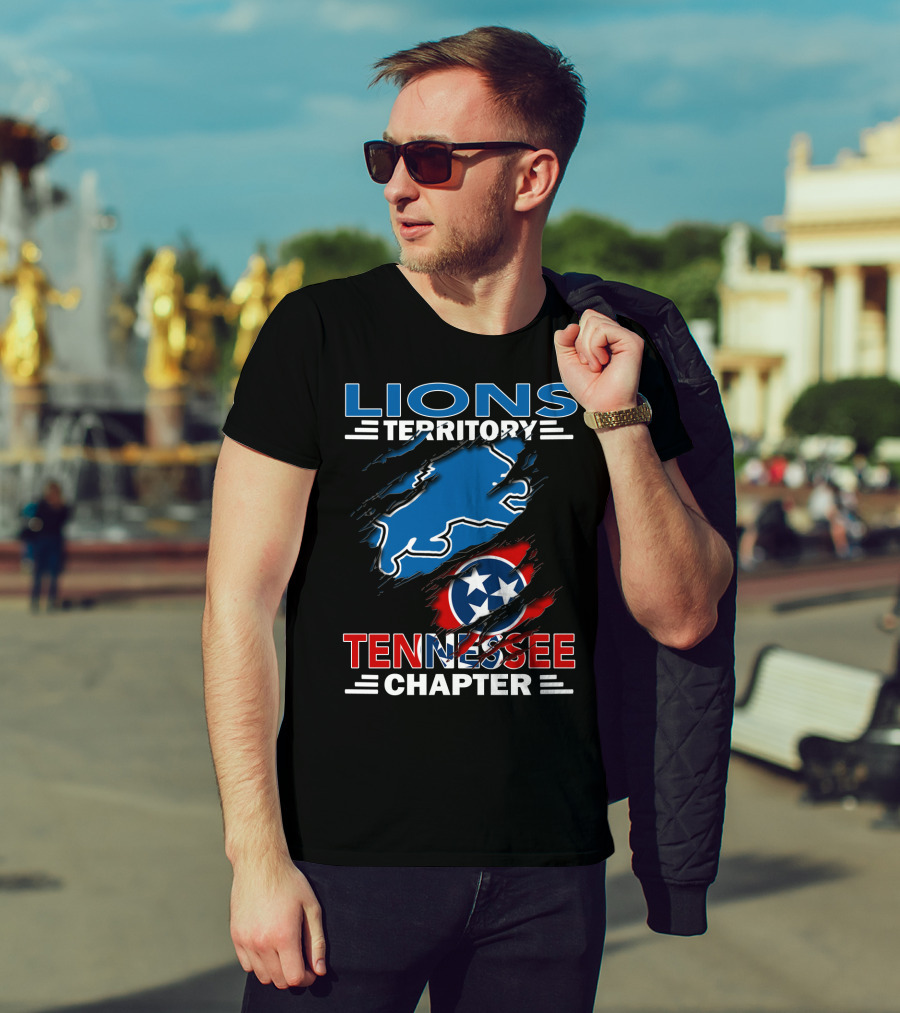 Lions Territory Tennessee Chapter Rip Through State Flag T-Shirt