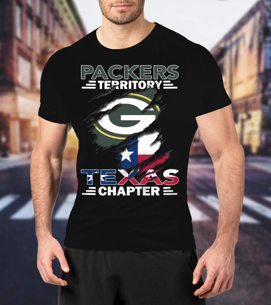 Packers Territory Texas Chapter Green Bay Icon And Lone Star T-Shirt