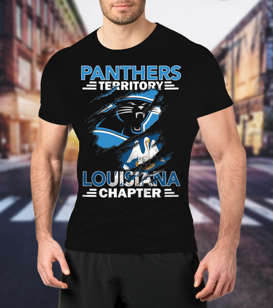 Panthers Territory Louisiana Chapter With Iconic Panther Logo And State T-Shirt