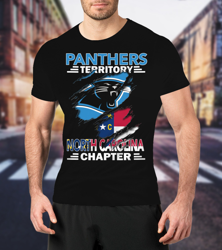 Panthers Territory North Carolina Chapter Flag And Logo Integration T-Shirt
