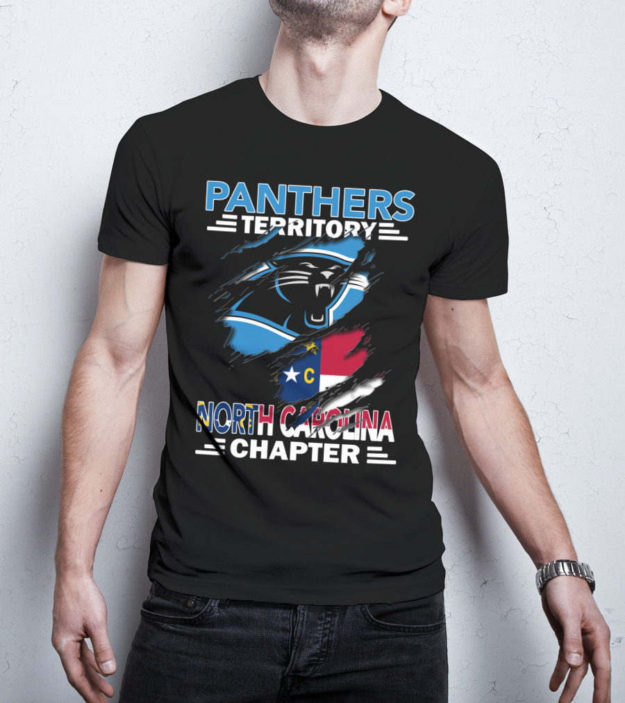 Panthers Territory North Carolina Chapter Flag And Logo Integration T-Shirt