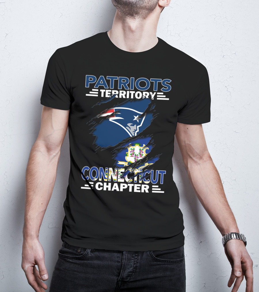 Patriots Territory Connecticut Chapter Logo With State Flag T-Shirt