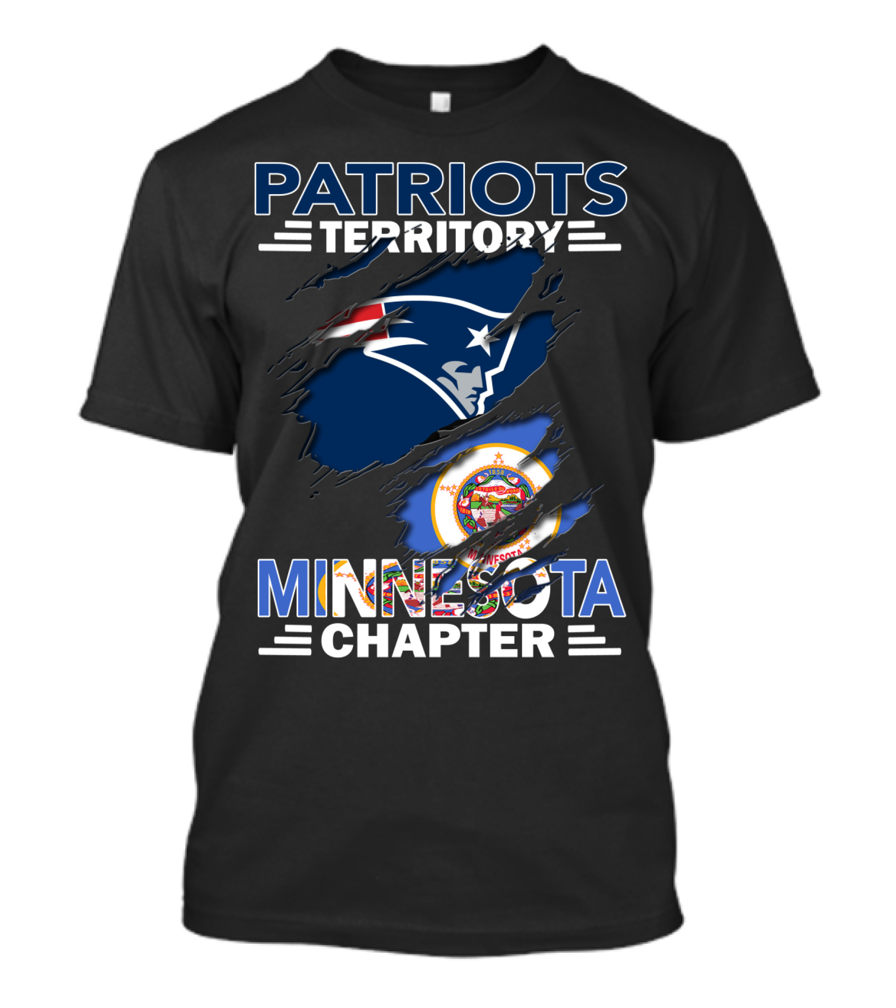 Patriots Territory Minnesota Chapter New England Football Fan Club T-Shirt
