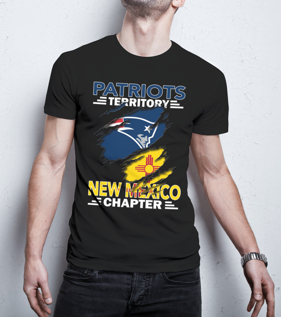 Patriots Territory New Mexico Chapter Patriots Head Logo And New Mexico Flag T-Shirt