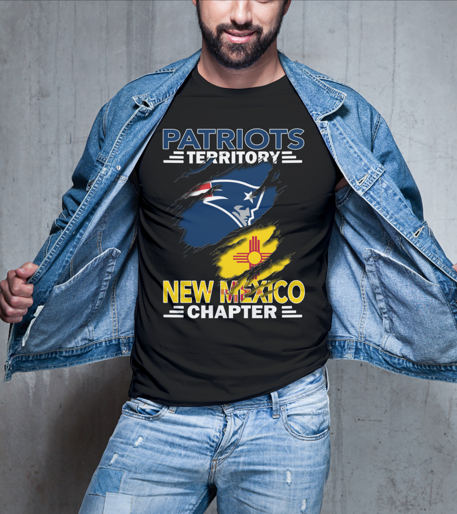Patriots Territory New Mexico Chapter Patriots Head Logo And New Mexico Flag T-Shirt