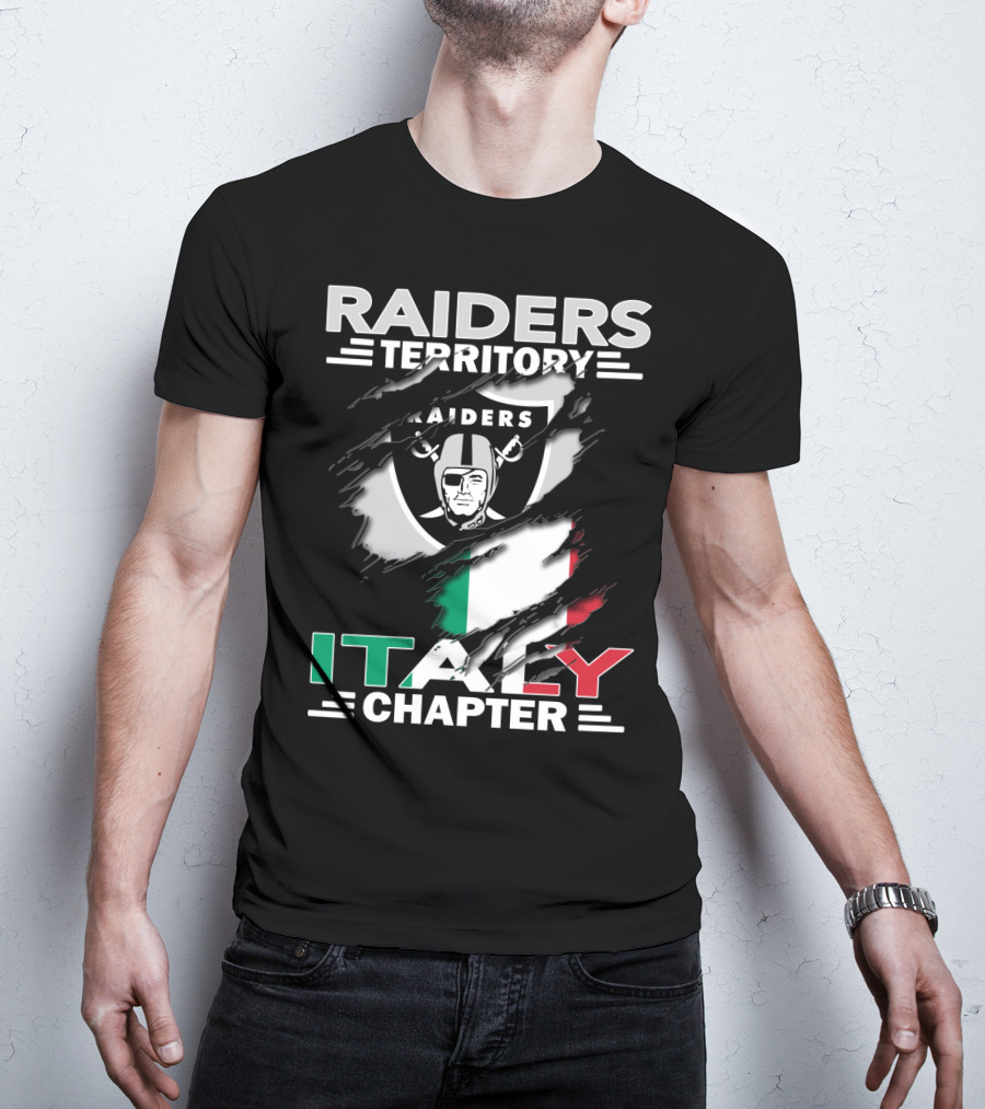Raiders Territory Italy Chapter Flag Emblem T-Shirt