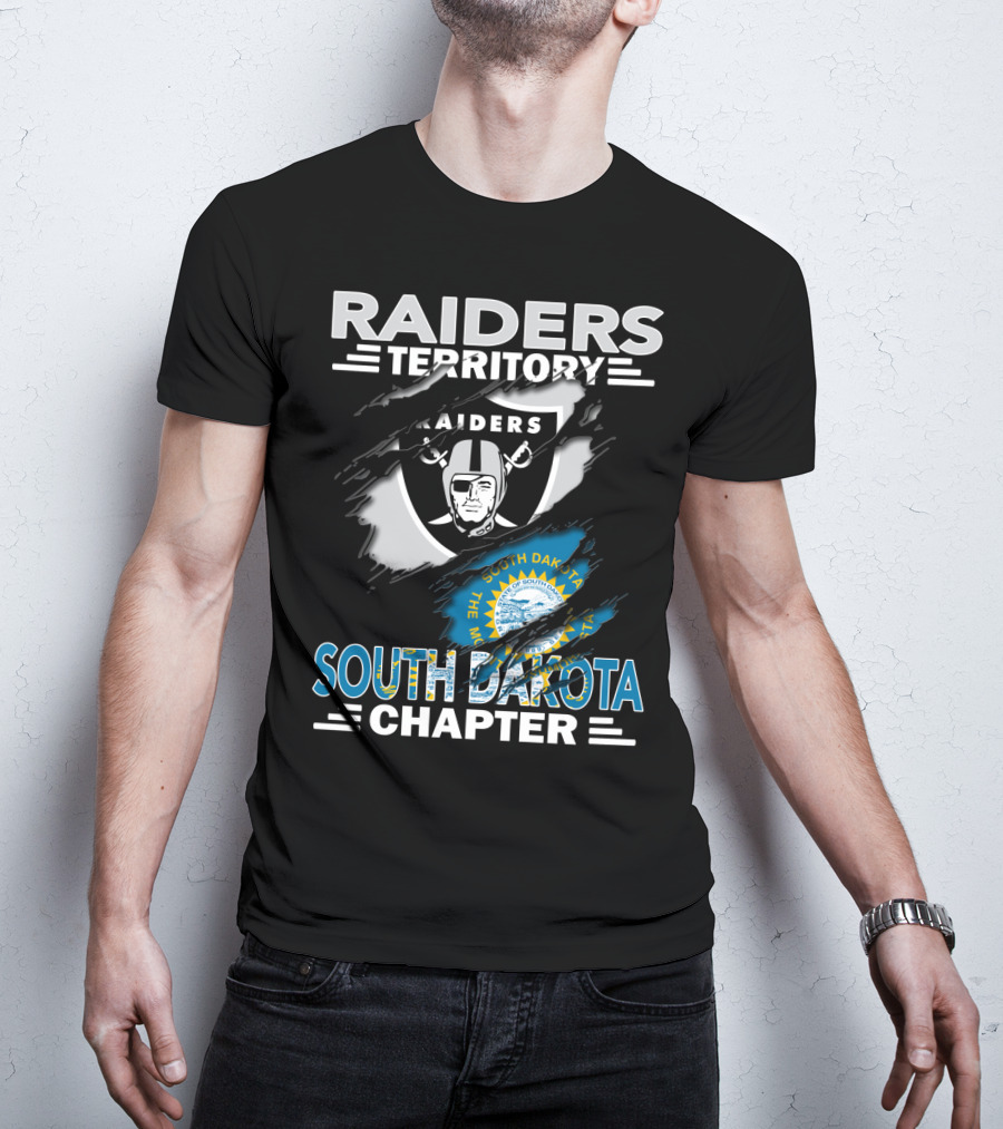 Raiders Territory South Dakota Chapter With Team Logo And State Seal T-Shirt