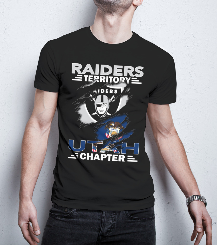 Raiders Territory Utah Chapter NFL Team Flag T-Shirt