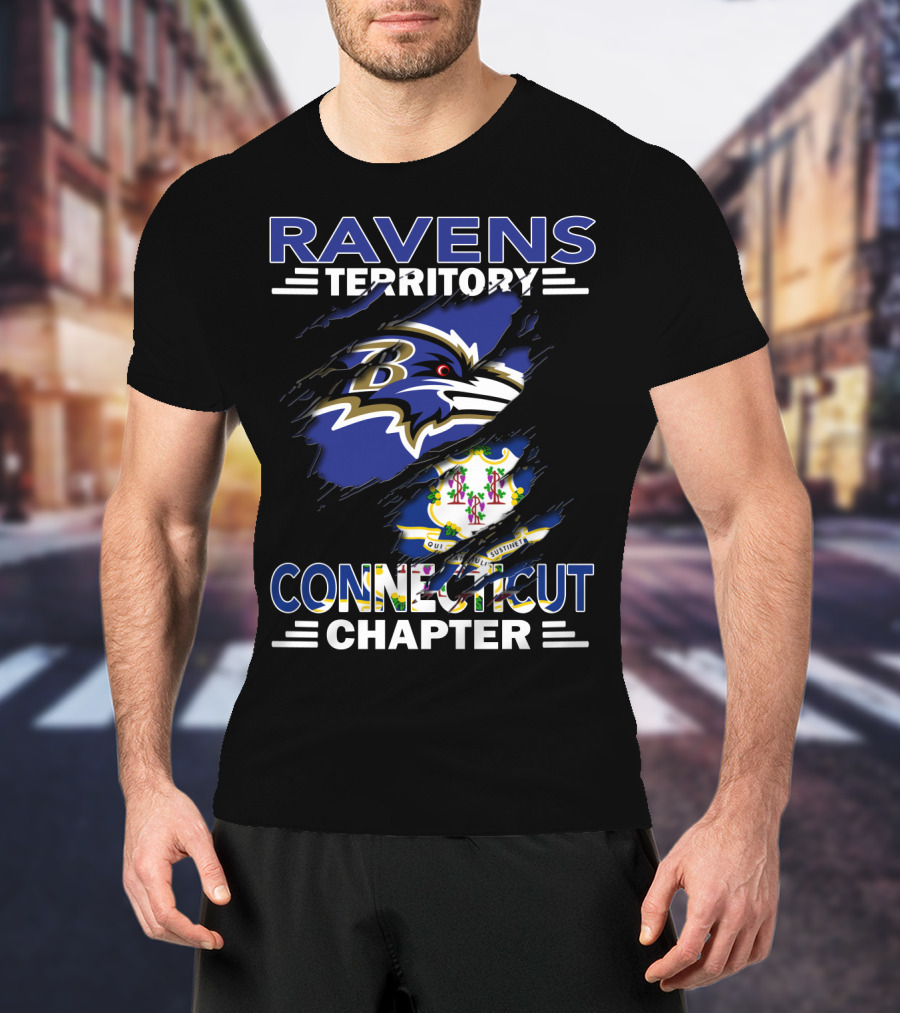 Ravens Territory Connecticut Chapter Nfl Team Fan Association Ravens Logo Connecticut Symbol T-Shirt