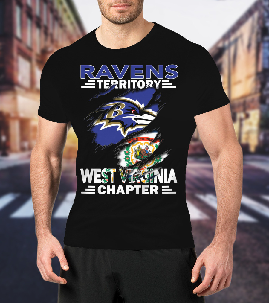 Ravens Territory West Virginia Chapter State Of West Virginia Ravens T-Shirt