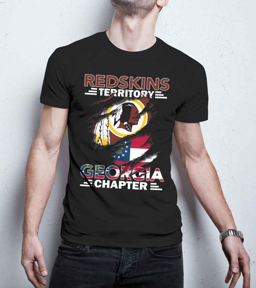 Redskins Territory Georgia Chapter Washington Football Team Georgia Flag T-Shirt