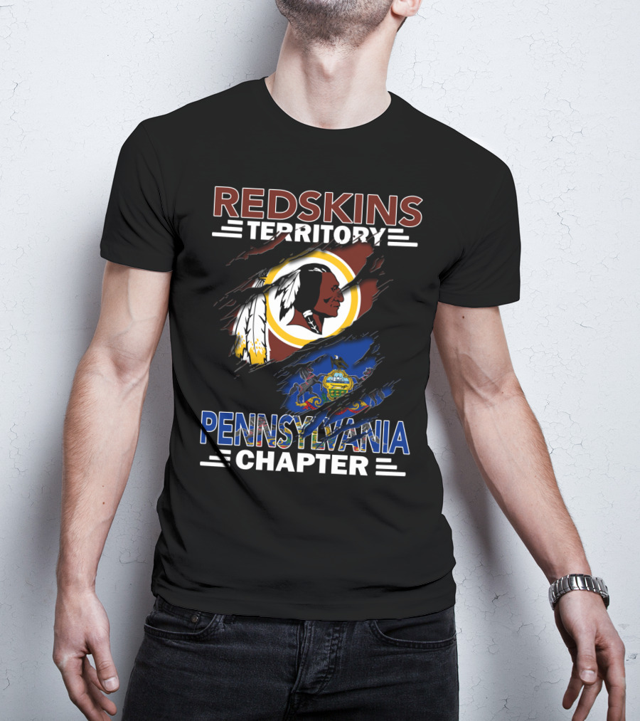 Redskins Territory Pennsylvania Chapter Logo Featuring Flag Elements T-Shirt