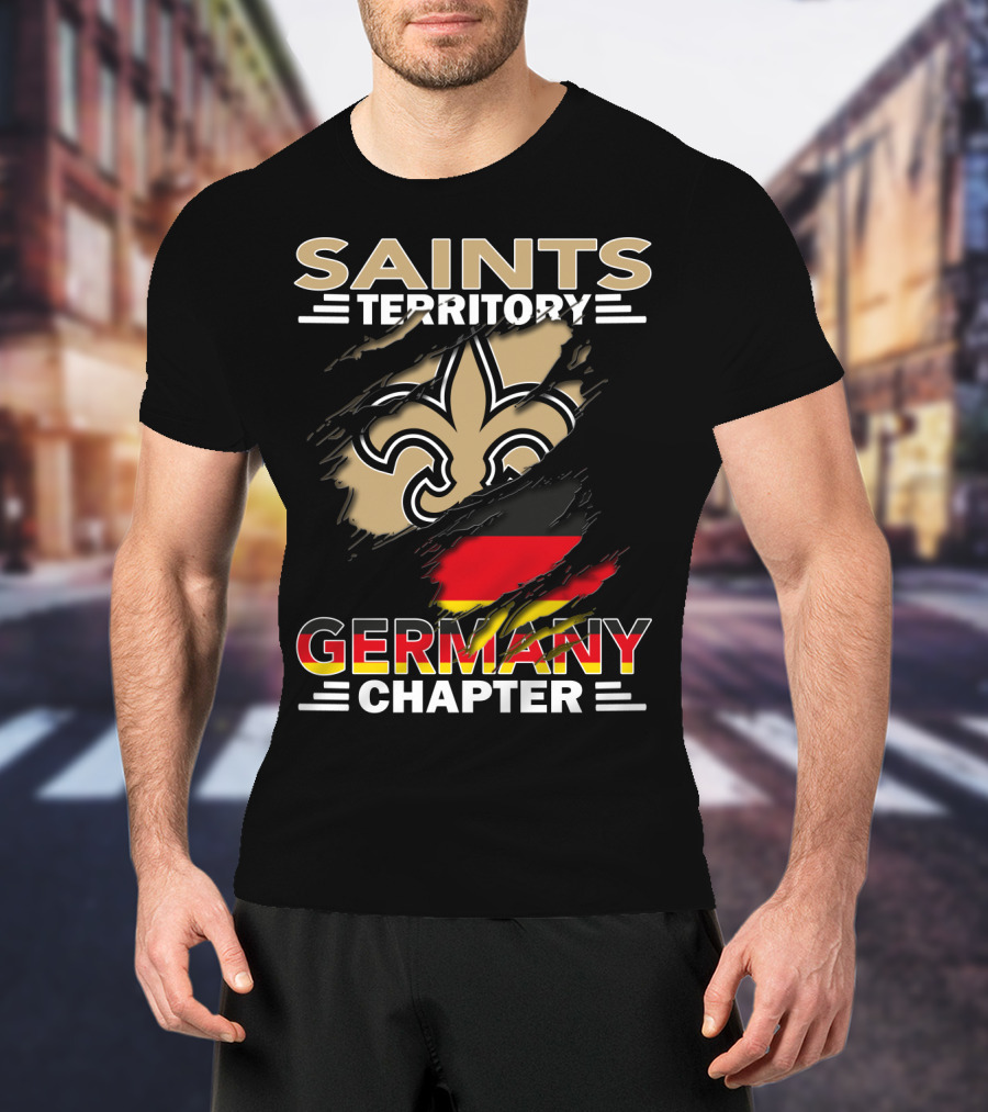 Saints Territory Germany Chapter Flag Fleur-DE-Lis T-Shirt