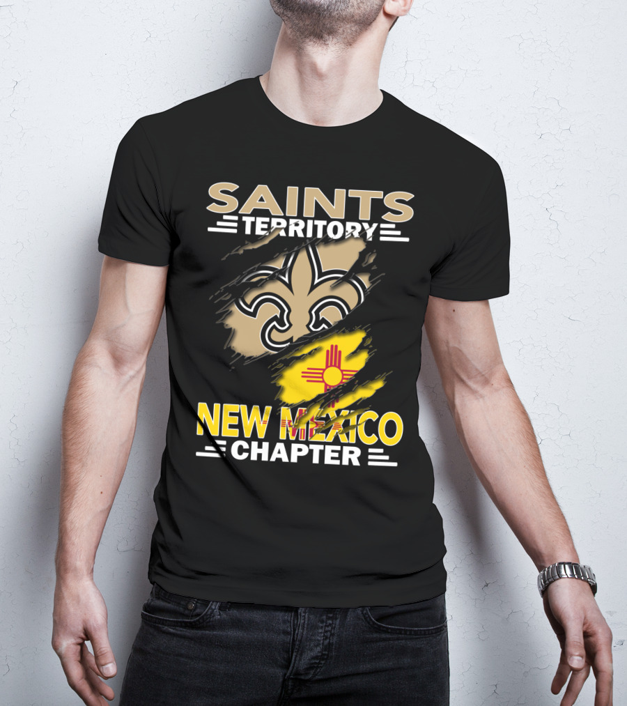 Saints Territory New Mexico Chapter Fleur-de-lis And Zia T-Shirt