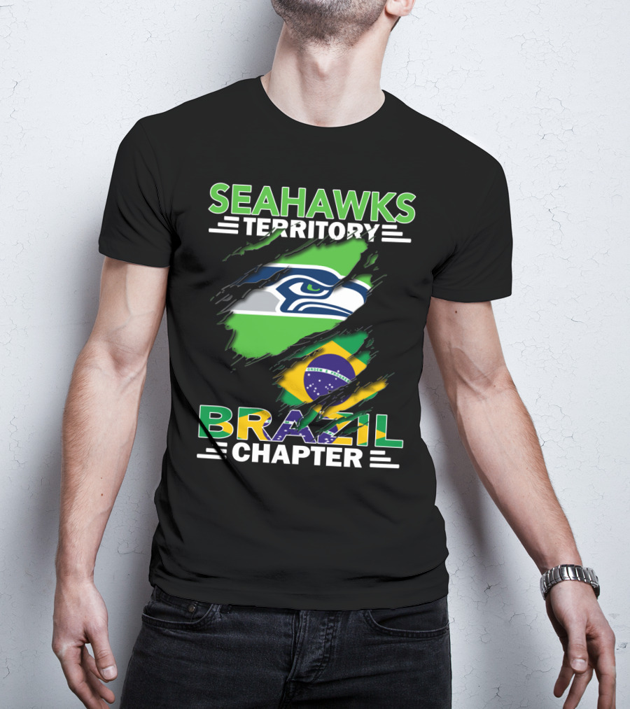 Seahawks Territory Brazil Chapter Flag T-Shirt