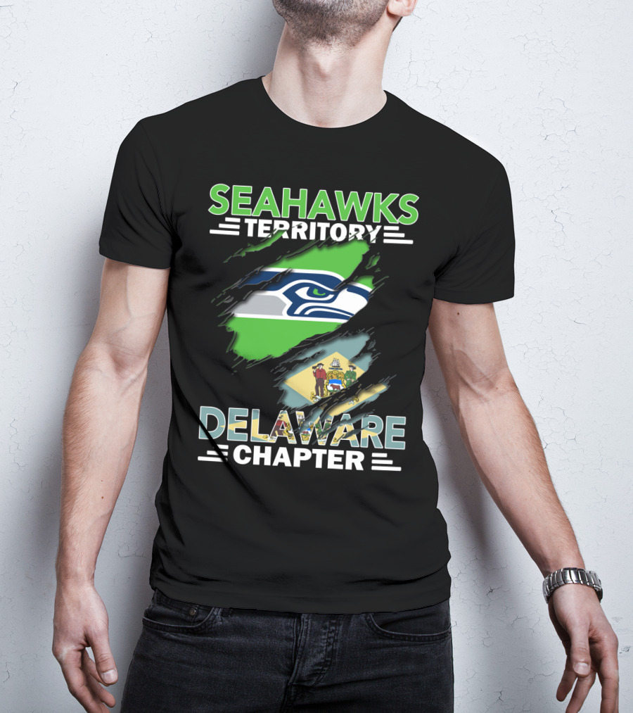 Seahawks Territory Delaware Chapter Flag T-Shirt