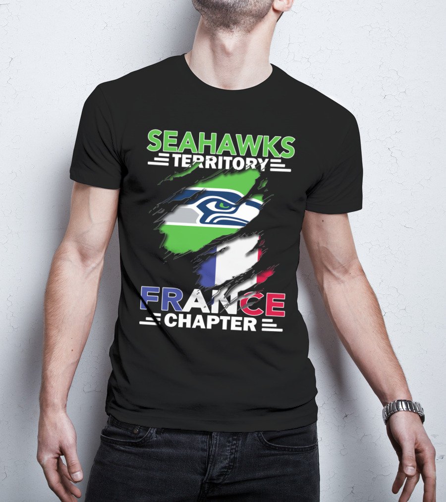 Seahawks Territory France Chapter Flag T-Shirt