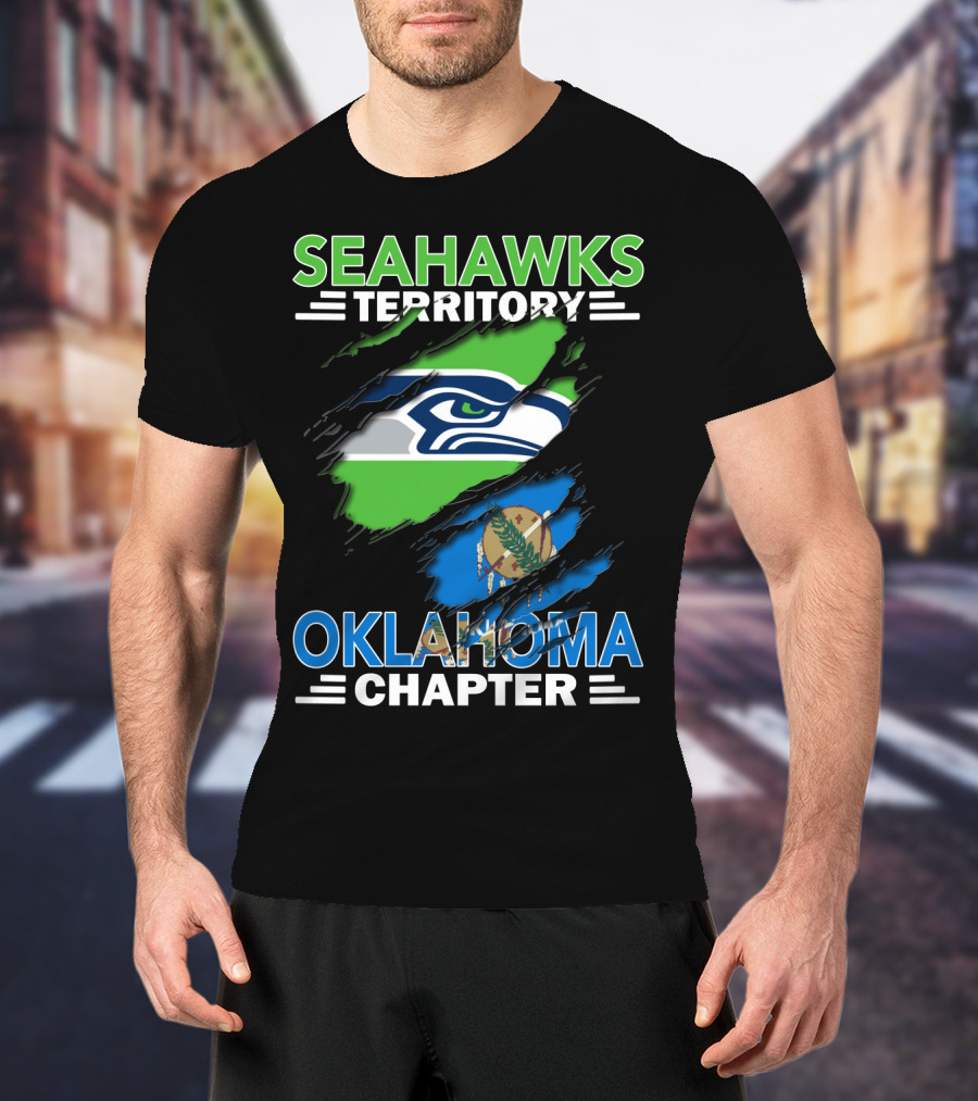 Seahawks Territory Oklahoma Chapter NFL Football Fan Group T-Shirt