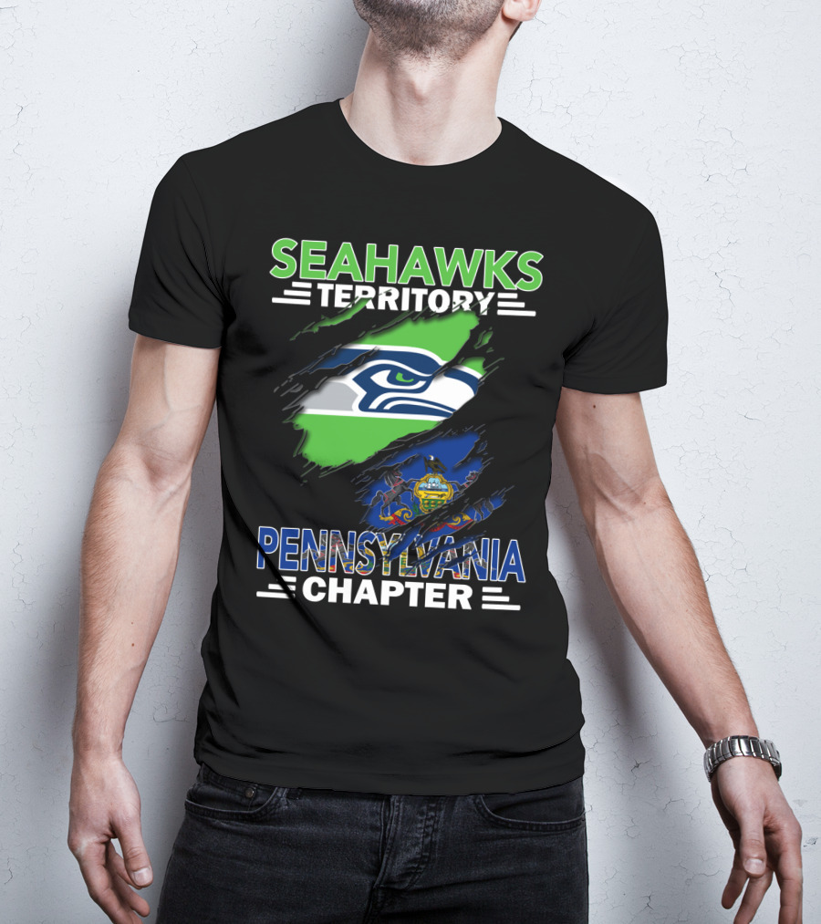 Seattle Seahawks Territory Pennsylvania Chapter Flag T-Shirt