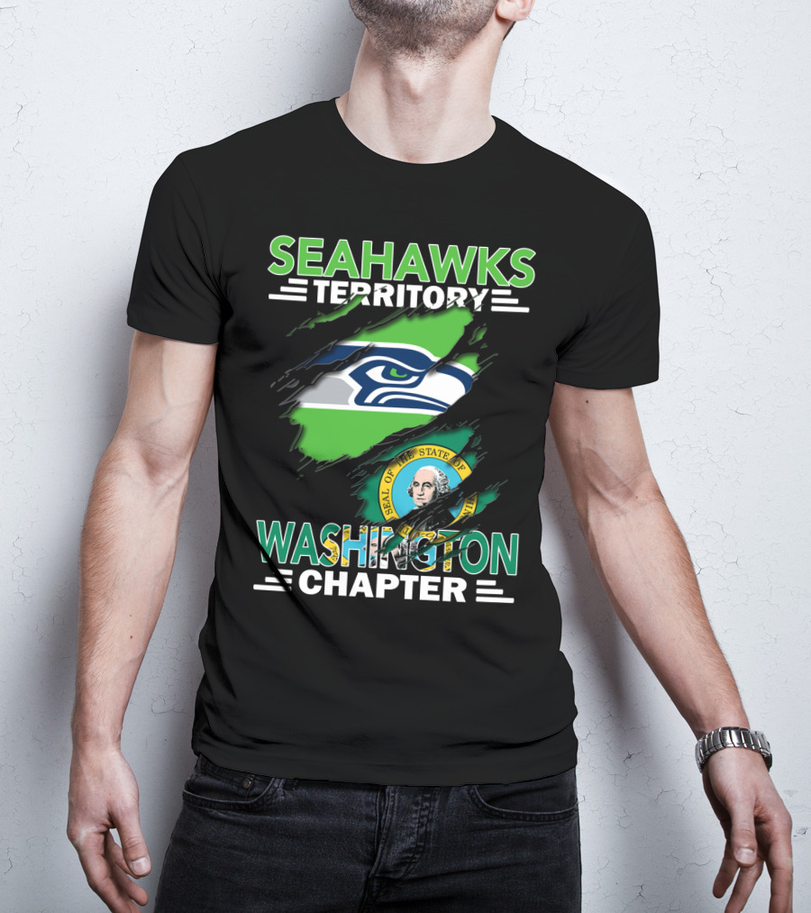 Seahawks Territory Washington Chapter Seal State T-Shirt