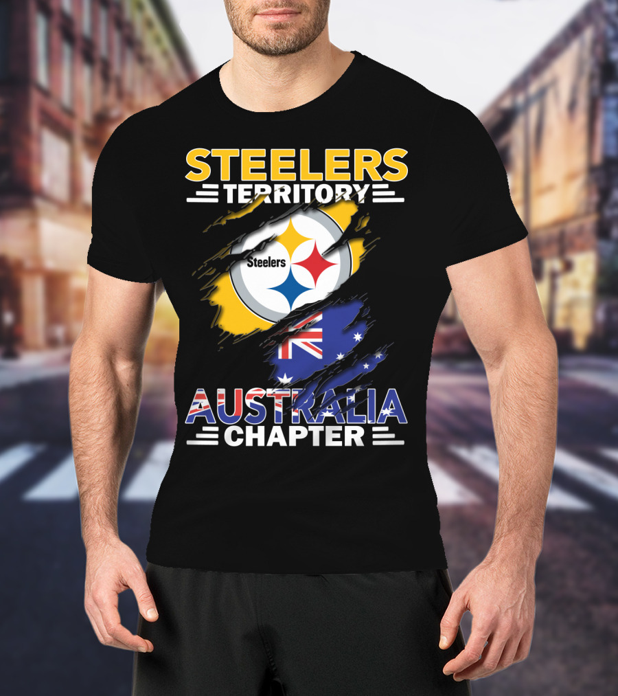 Steelers Territory Australia Chapter Steelers Logo Australian Flag T-Shirt