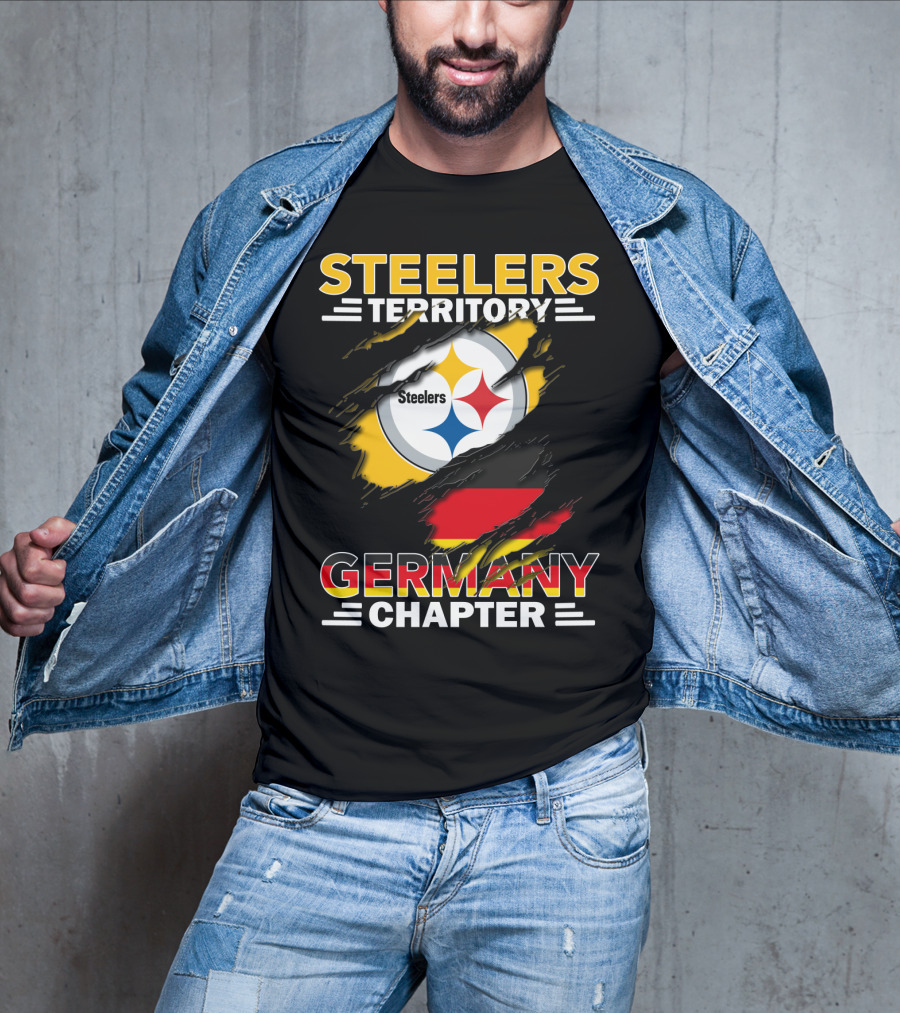 Steelers Territory Germany Chapter Steelers Logo German Flag T-Shirt