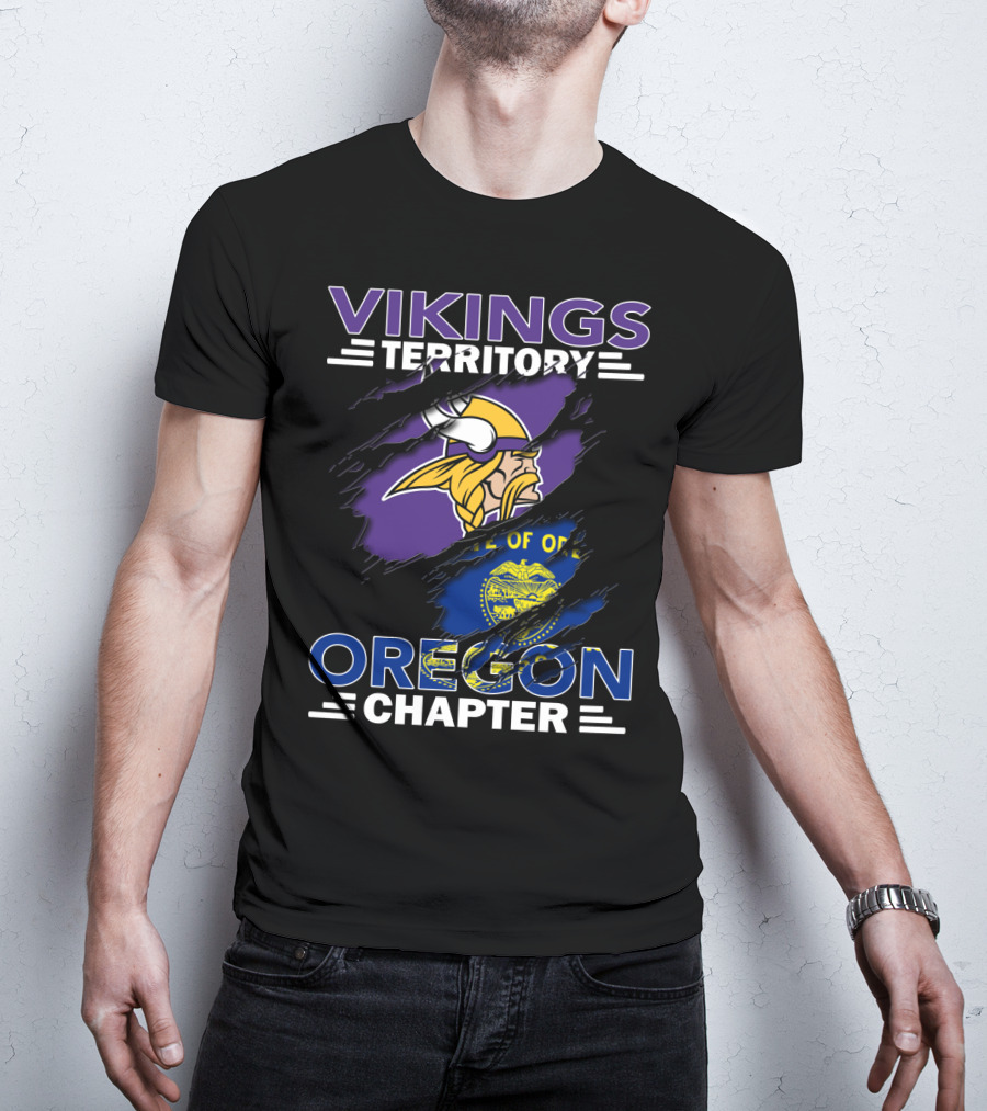 Vikings Territory Oregon Chapter State Pride Fusion T-Shirt