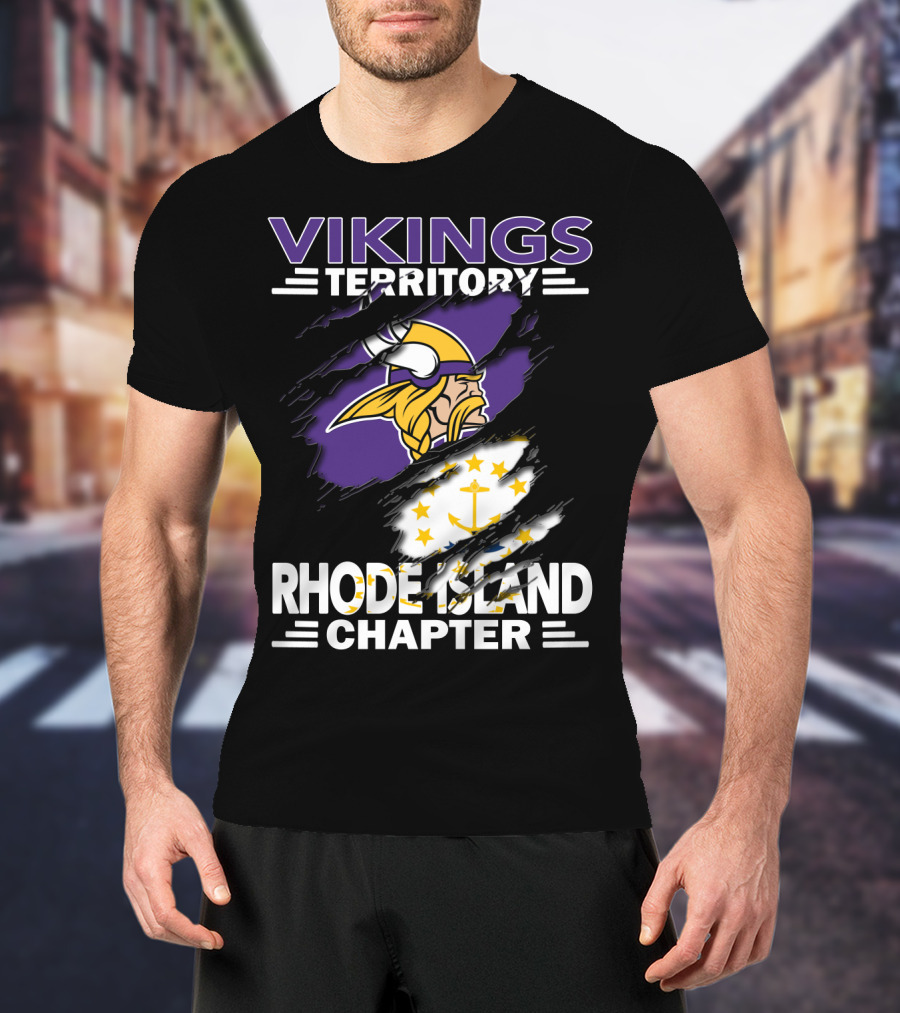 Vikings Territory Rhode Island Chapter Minnesota Football Fan Club T-Shirt