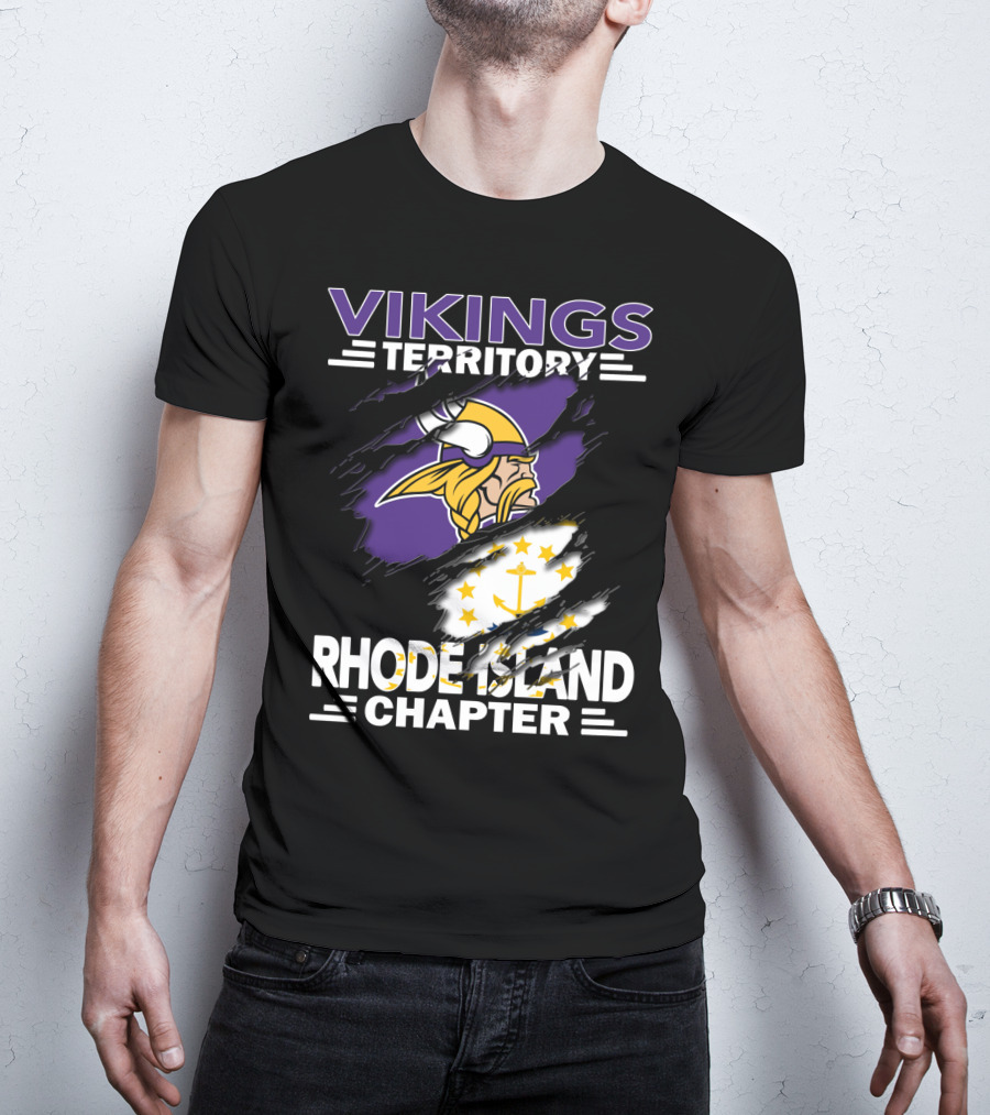 Vikings Territory Rhode Island Chapter Minnesota Football Fan Club T-Shirt