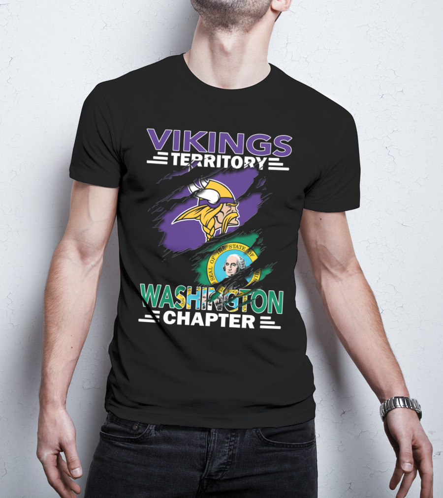 Vikings Territory Washington Chapter Seal Of The State Of Washington Viking T-Shirt
