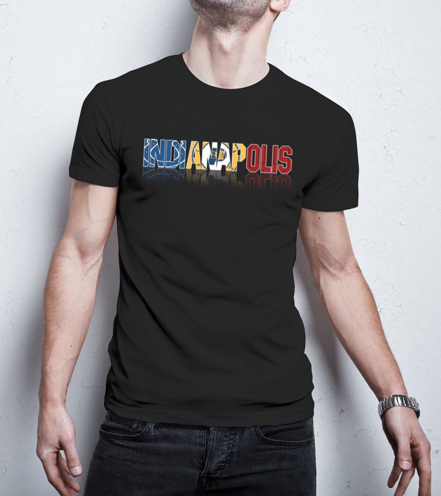 Indianapolis City Sports Teams Colts Pacers Colors And Reflection T-Shirt