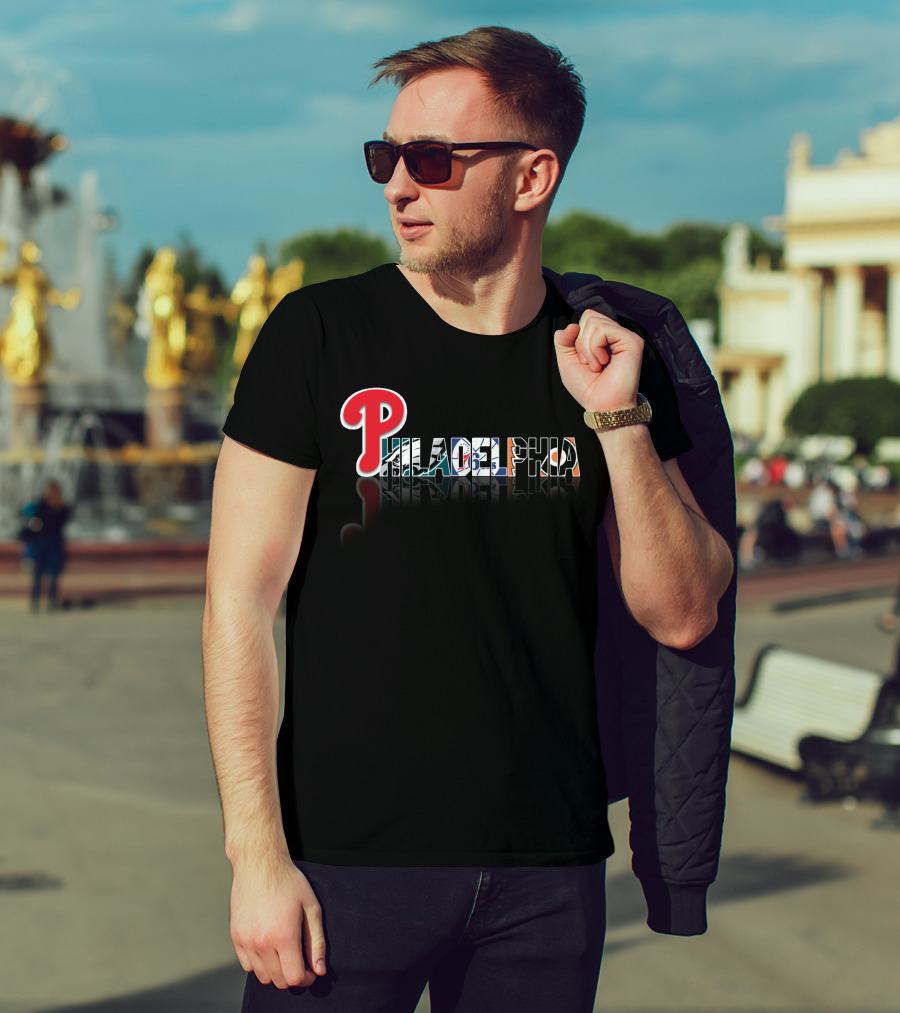 Philadelphia Sports Teams Logo Reflection T-Shirt