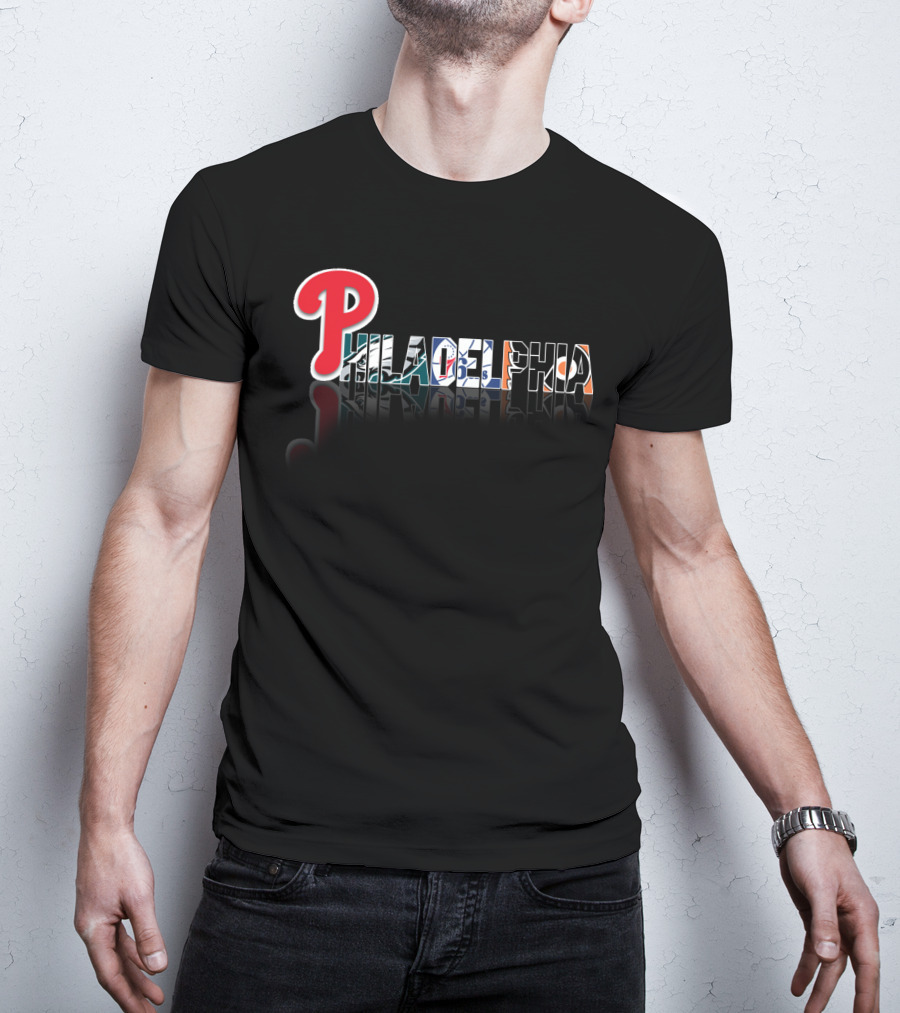 Philadelphia Sports Teams Logo Reflection T-Shirt