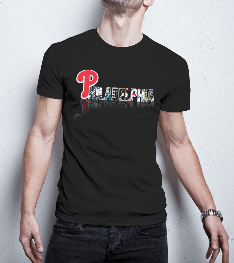 Philadelphia Phillies Eagles Flyers Sixers City Icons T-Shirt