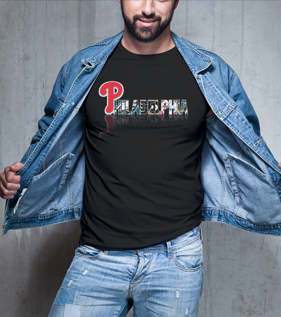 Philadelphia Phillies Eagles Flyers Sixers City Icons T-Shirt