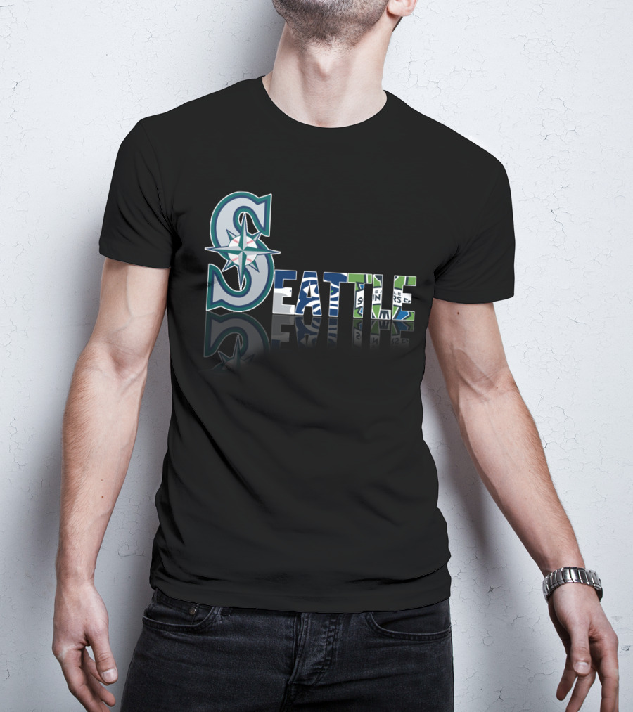 Seattle Mariners Seahawks Sounders City T-Shirt