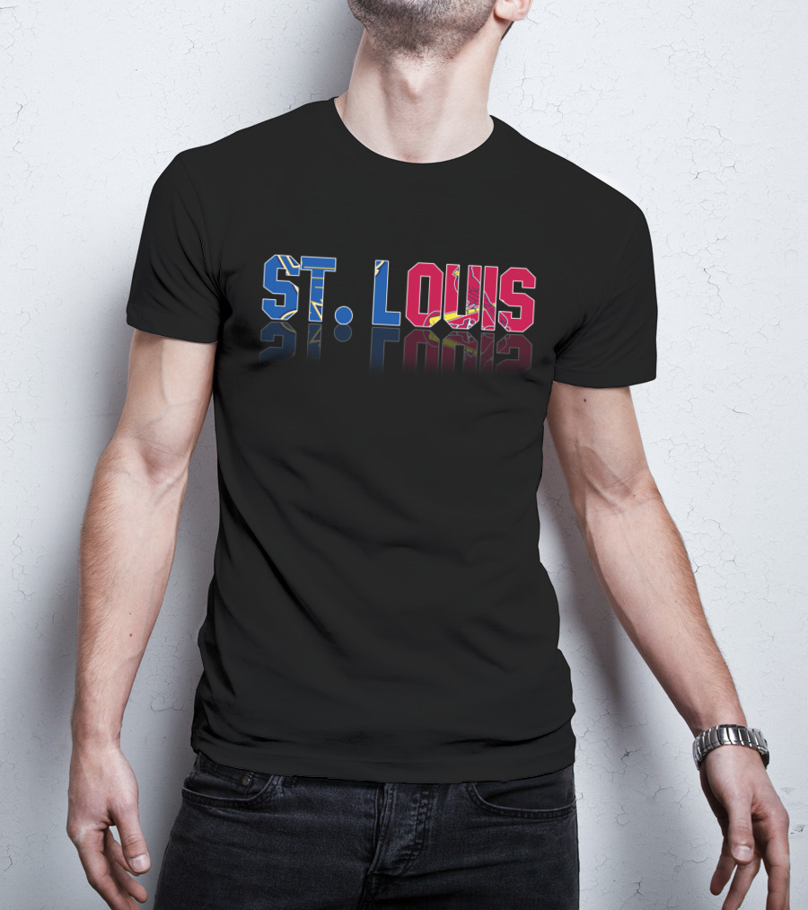 St. Louis Blues Cardinals NHL MLB Reflection T-Shirt