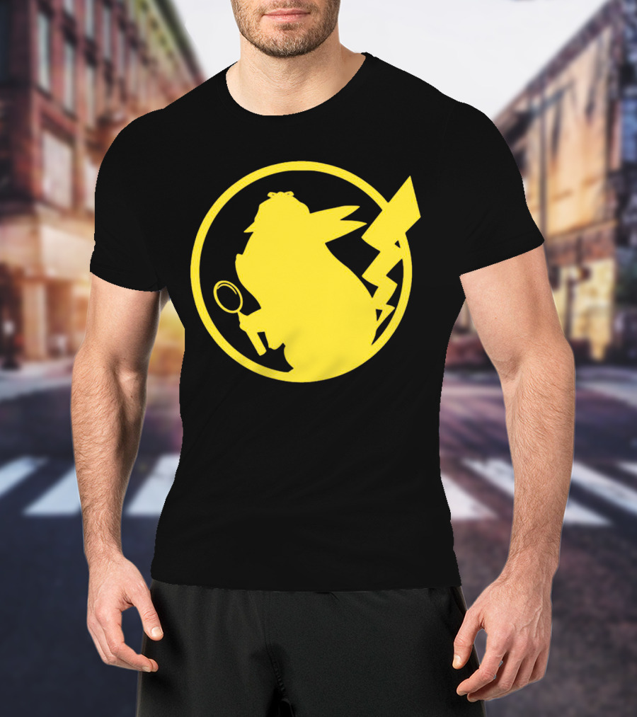 Pikachu Detective Silhouette Merchandise T-Shirt